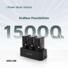 پک سه عددی پاوربانک و شارژر گرین لاین Green Lion 3in1 Power Bank Station GN3IN1PB5KBk - مشکی