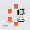 غذاساز 5 لیتری پرودو Porodo Lifestyle Meat Chopper Food Processor